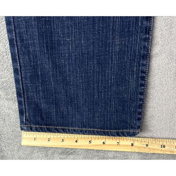 Eddie Bauer Women's Size 6 R Shaped Fit Blue High Rise Straight Jeans Baggy Y2K - Picture 9 of 15